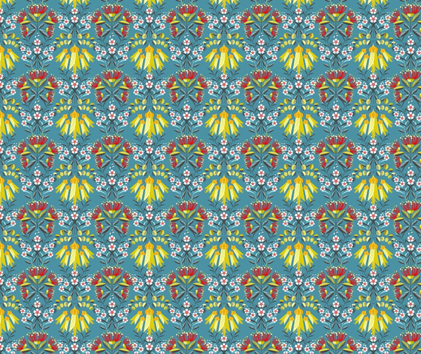 Kiwiana - Native Bloom 100% Cotton Fabric - 1/2 Metre