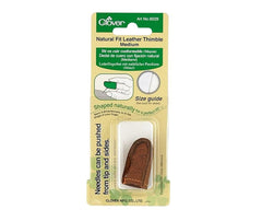 Clover Thimble Natural Fit Leather - Medium