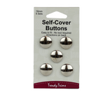 Nickel Self Cover Buttons - Various Sizes - Trendy Trims