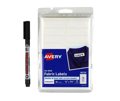 No - Iron Fabric Labels with Permanent Marker Pen Combo