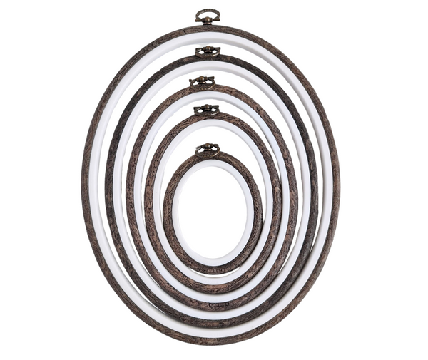 Nurge Ricamo Flexi Hoop Punto Croce Ovale Display Sabbia Nurge Ricamo Flexi Hoop Punto Croce Ovale Display Sabbia