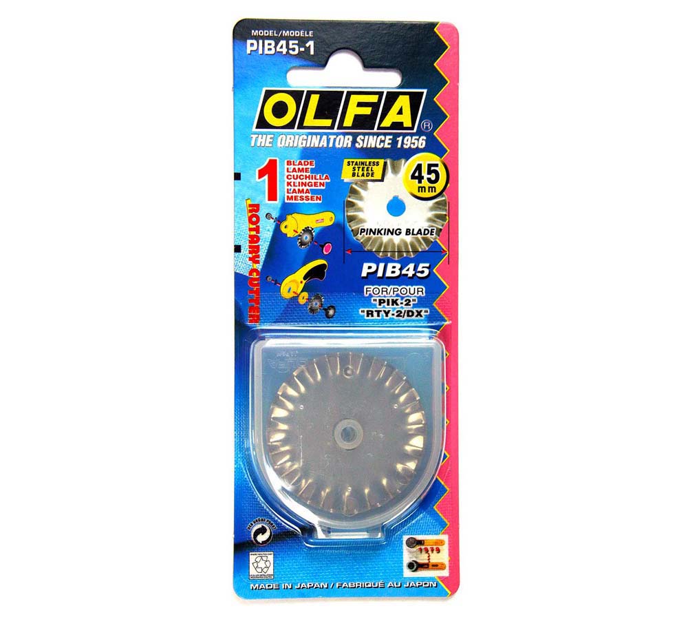 OLFA® 45mm Steel Pinking Rotary Cutter Blade Sew It