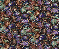 Kiwiana - Paua 100% Cotton Fabric - REMNANT