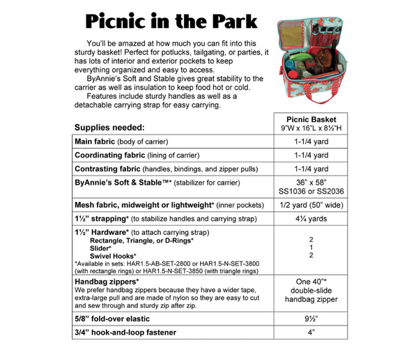 Picnic in the Park - ByAnnie Pattern