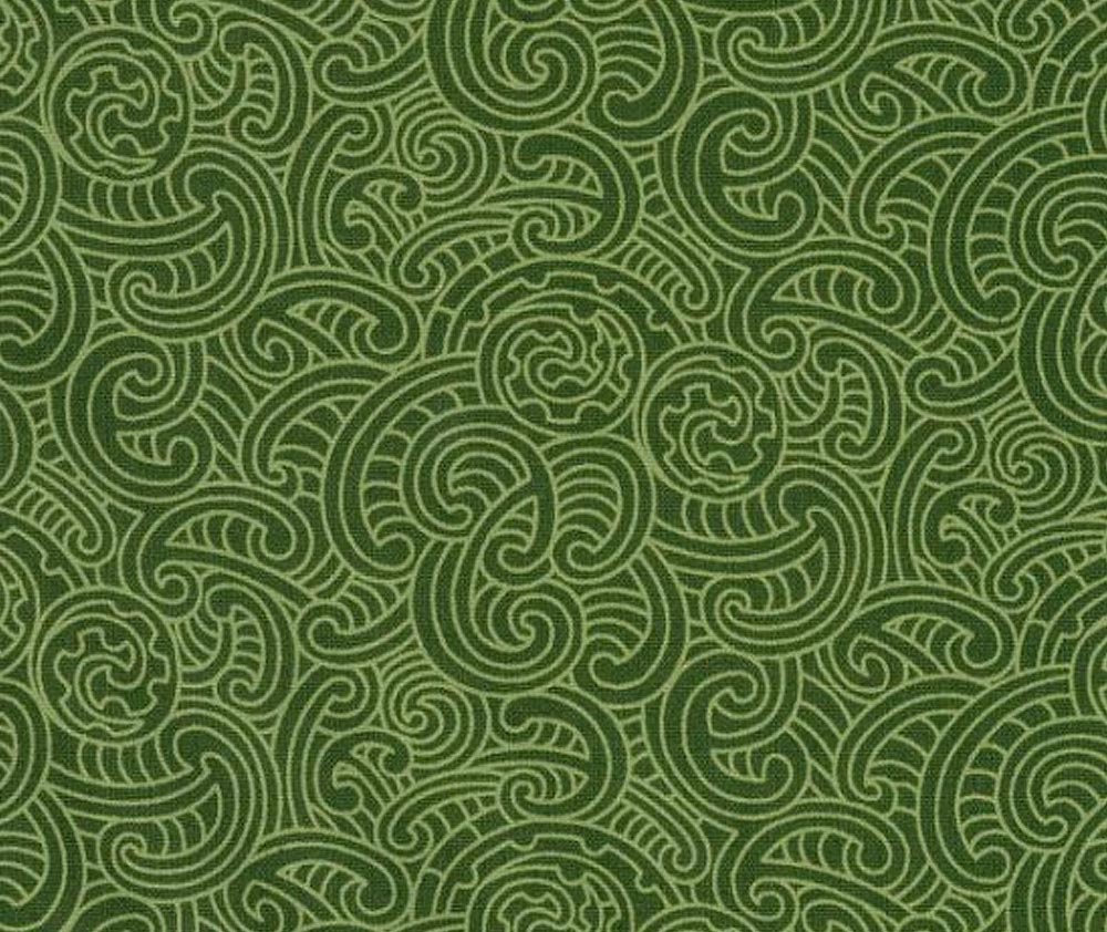 Kiwiana - Ponga Koru 100% Cotton Fabric - 10cm Increments