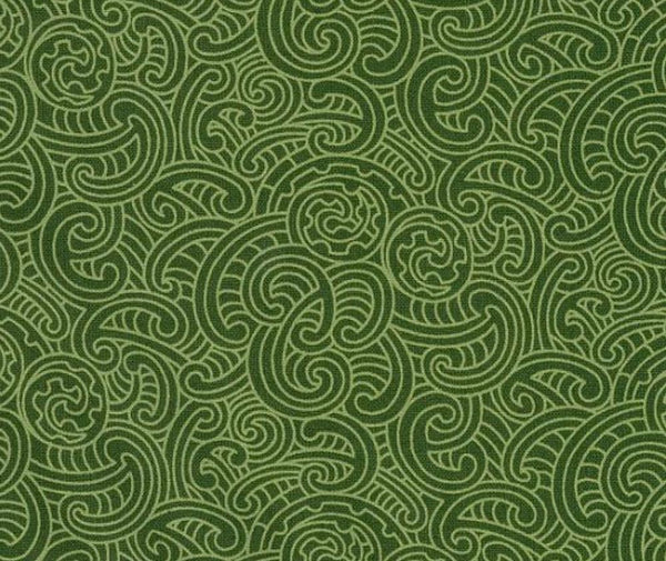Kiwiana - Ponga Koru 100% Cotton Fabric - 10cm Increments