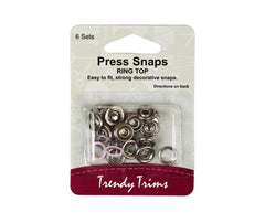 Press Snap Ring Top Pink by Trendy Trims