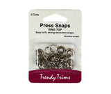 Press Snap Ring Top Silver by Trendy Trims