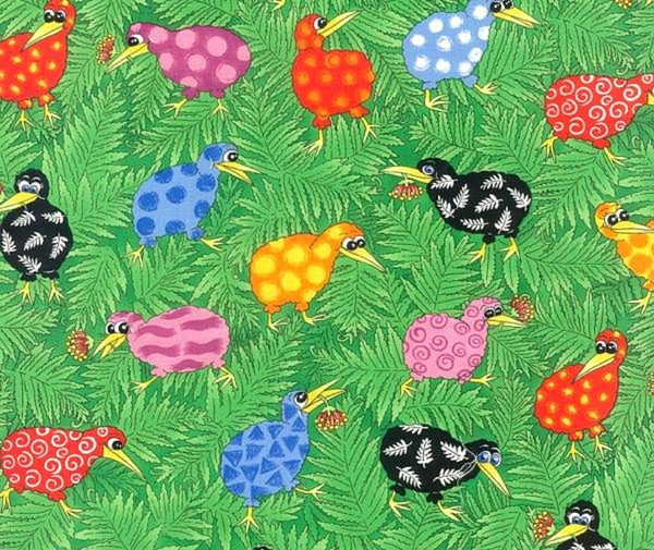 Kiwiana 100% Cotton Fabric - 10cm Increments