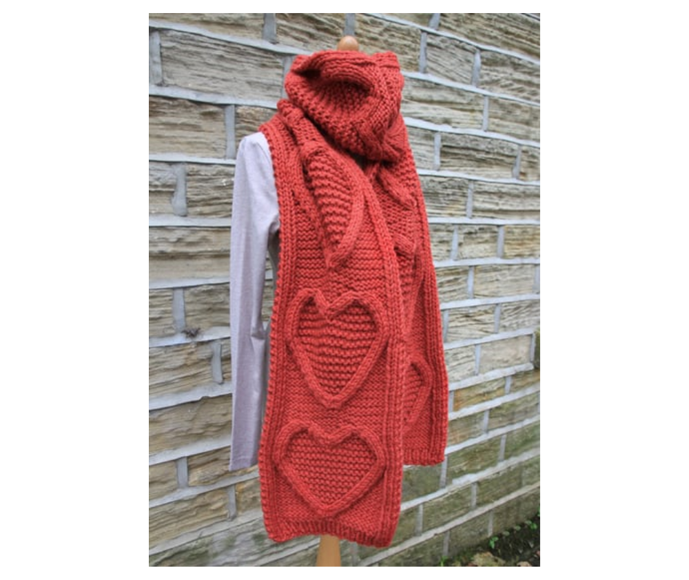 Rowan Patterns: Big Wool - Warm Heart Scarf by Martin Storey