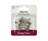 Safety Pins - Nickel plated - Trendy Trims