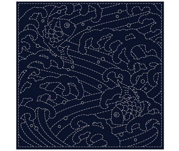Sashiko Square - Ara Nami 2