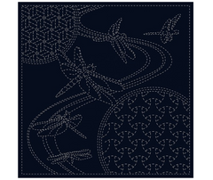 Sashiko Square - Dragonfly