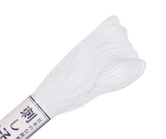 Sashiko Embroidery Threads - White