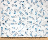 Scandi Blooms 100% Cotton Fabric - 10cm Increments