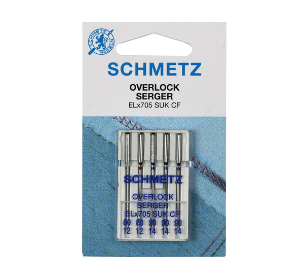 Schmetz Domestic Overlocker Needles ELx705 SUK-Asst 80/12-90/14