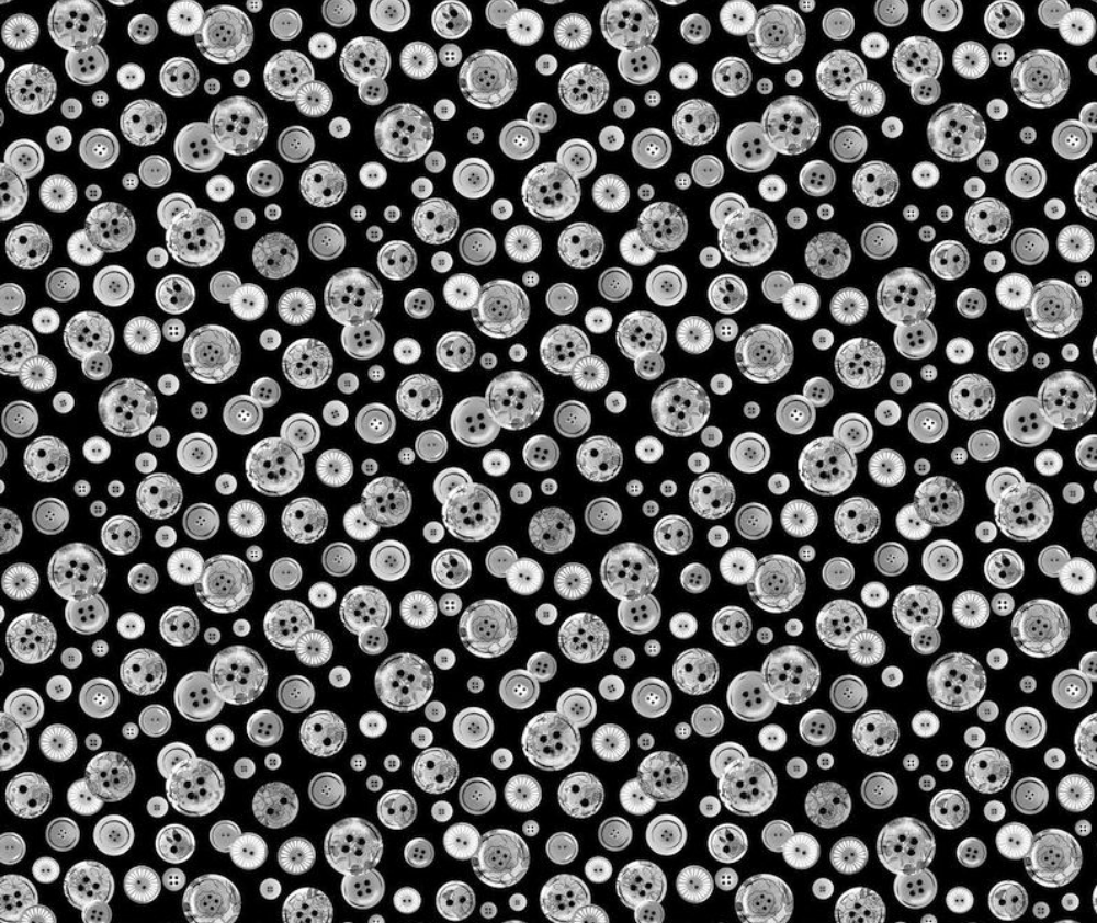 Fabric Lover Buttons Charcoal