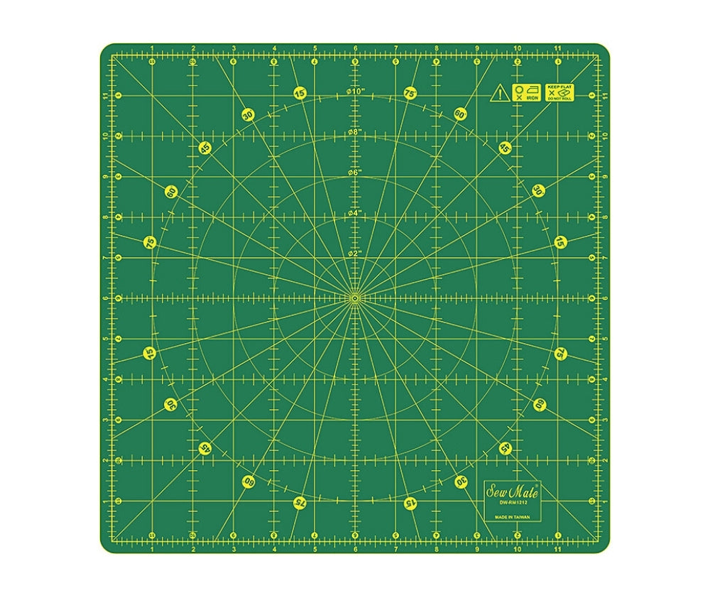 Sew Mate SelfHealing Rotating Cutting Mat, 12.6" x 12.6" Sew It