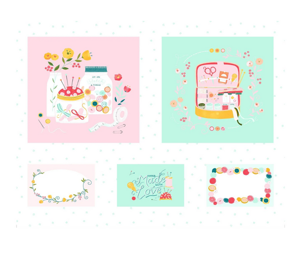 Sew Wonderful 100% Cotton Fabric - 60cm Panel