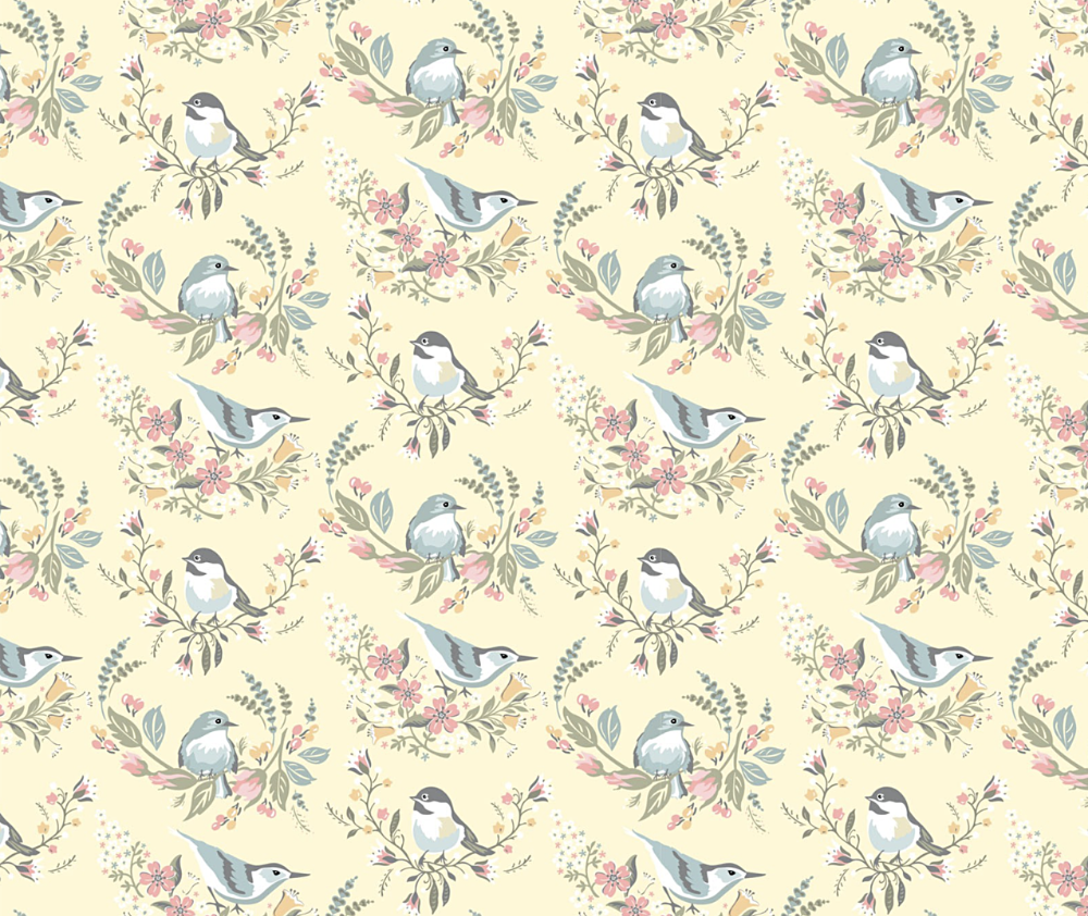 Songbird Serenade 100% Cotton Fabric - 10cm Increments