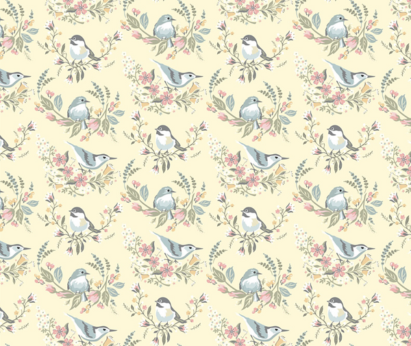 Songbird Serenade 100% Cotton Fabric - 10cm Increments