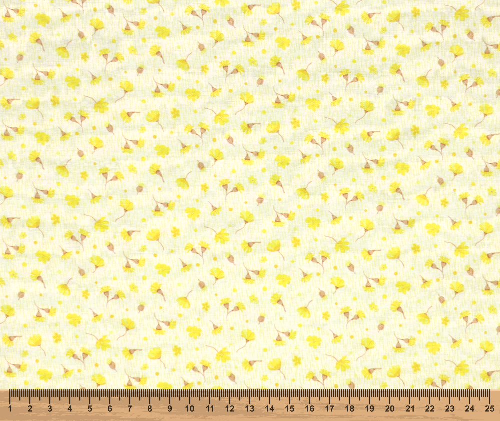 Spring Blooms 100% Cotton Fabric - 10cm Increments
