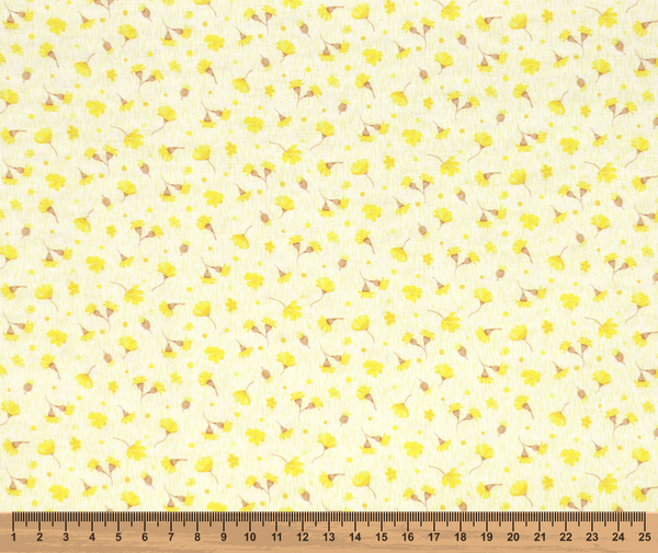 Spring Blooms 100% Cotton Fabric - 10cm Increments