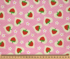 Strawberry Pop 100% Cotton Fabric - 10cm Increments