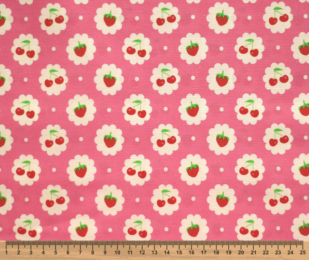 Strawberry Pop 100% Cotton Fabric - 10cm Increments