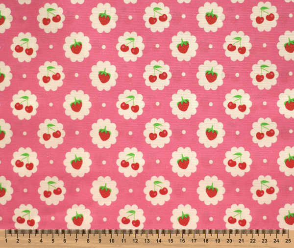 Strawberry Pop 100% Cotton Fabric - 10cm Increments