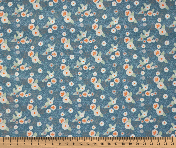 Summer Garden 100% Cotton Fabric - 10cm Increments