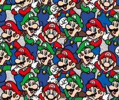 Super Mario 100% Cotton Fabric - 10cm Increments