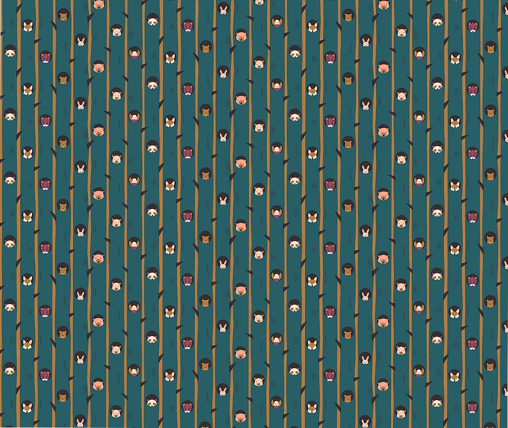 Figo - Treehouse 100% Cotton Fabric - REMNANT