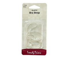 Trendy Trim Elastic Bra Strap  - Clear 1 Pair