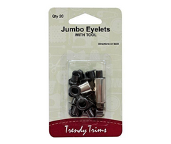 Trendy Trims Large Eyelets - x20 Black