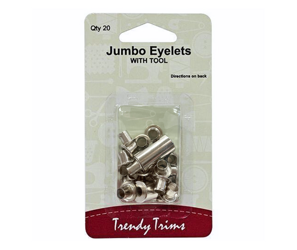 Hemline Large Eyelets - x20 Nickel