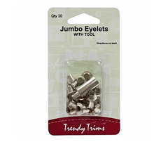Trendy Trims Large Eyelets - x20 Nickel
