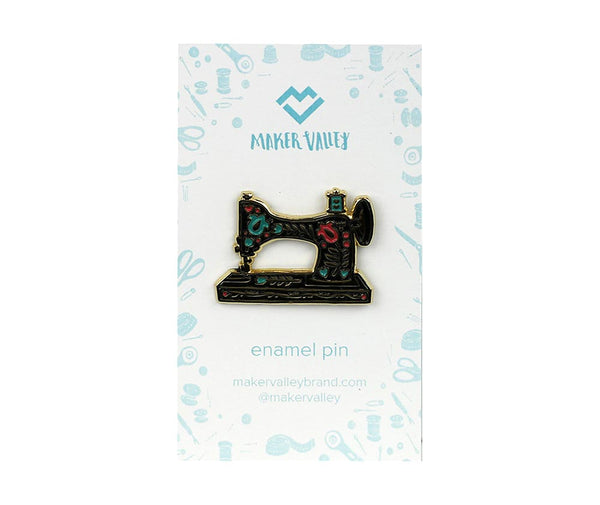 Vintage Sewing Machine Enamel Pin