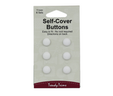 White Self Cover Buttons - Various Sizes - Trendy Trims