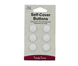 White Self Cover Buttons - Various Sizes - Trendy Trims