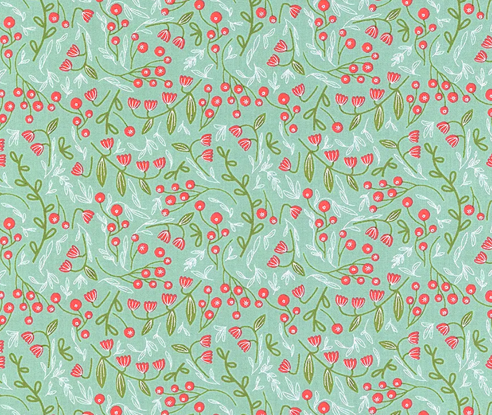 Merrymaking Metallic 100% Cotton Fabric - 10cm Increments
