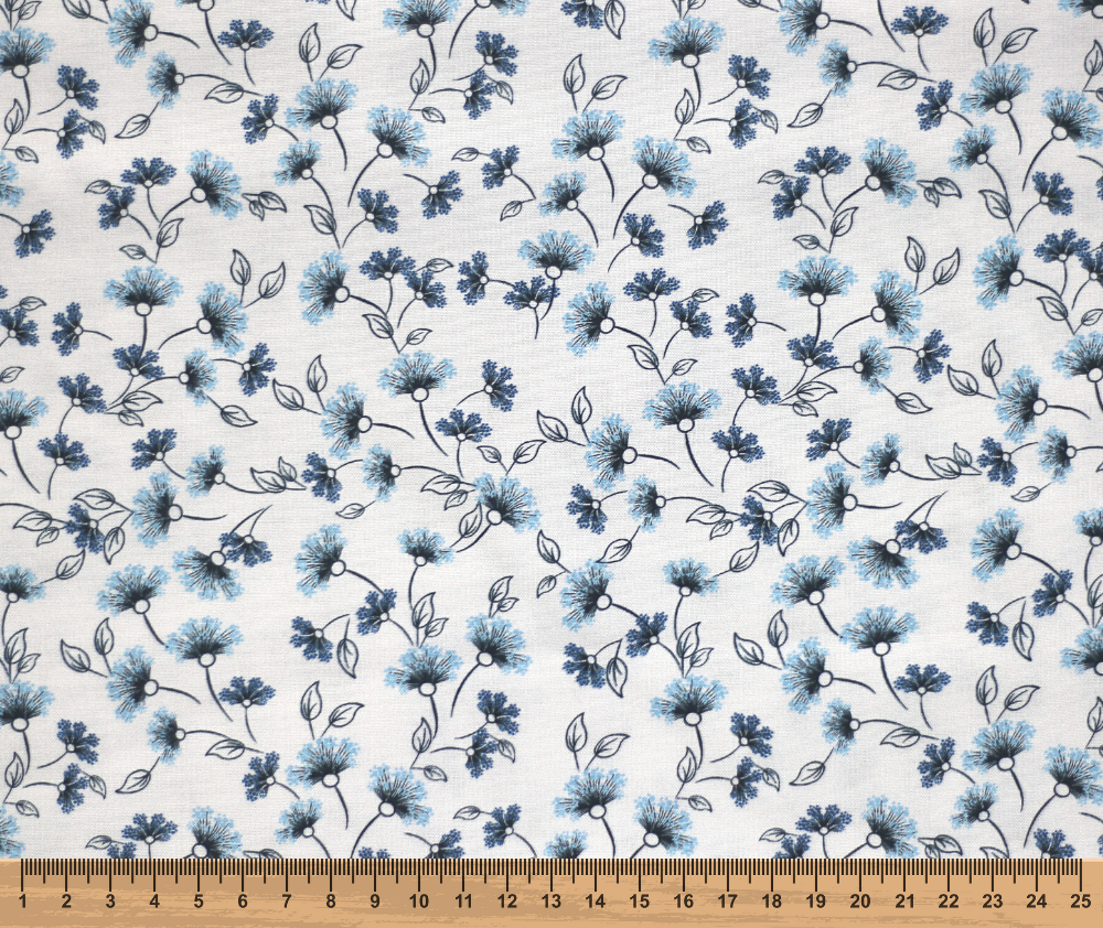 Winter Garden 100% Cotton Fabric - 10cm Increments