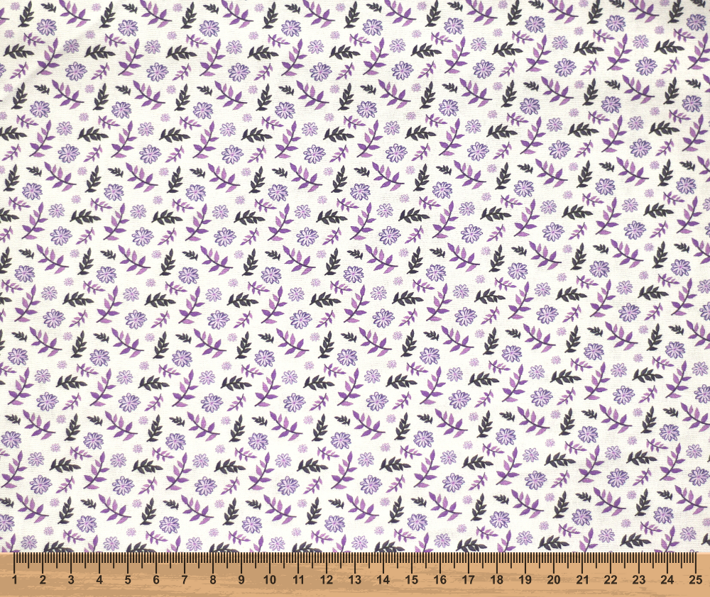 Winter Garden 100% Cotton Fabric - 10cm Increments