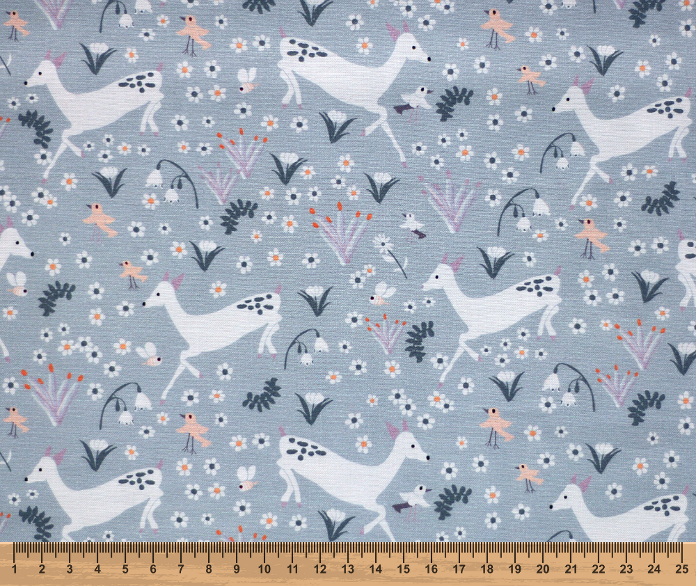 Woodland Creatures 100% Cotton Fabric - 10cm Increments