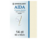 Zweigart Aida Cloth - 14CT 50 x 55cm - Various Colours
