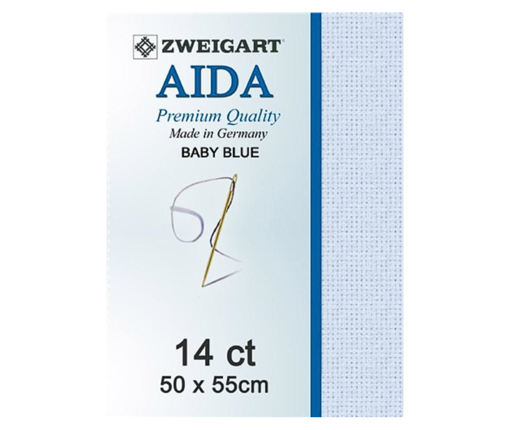 Zweigart Aida Cloth - 14CT 50 x 55cm - Various Colours