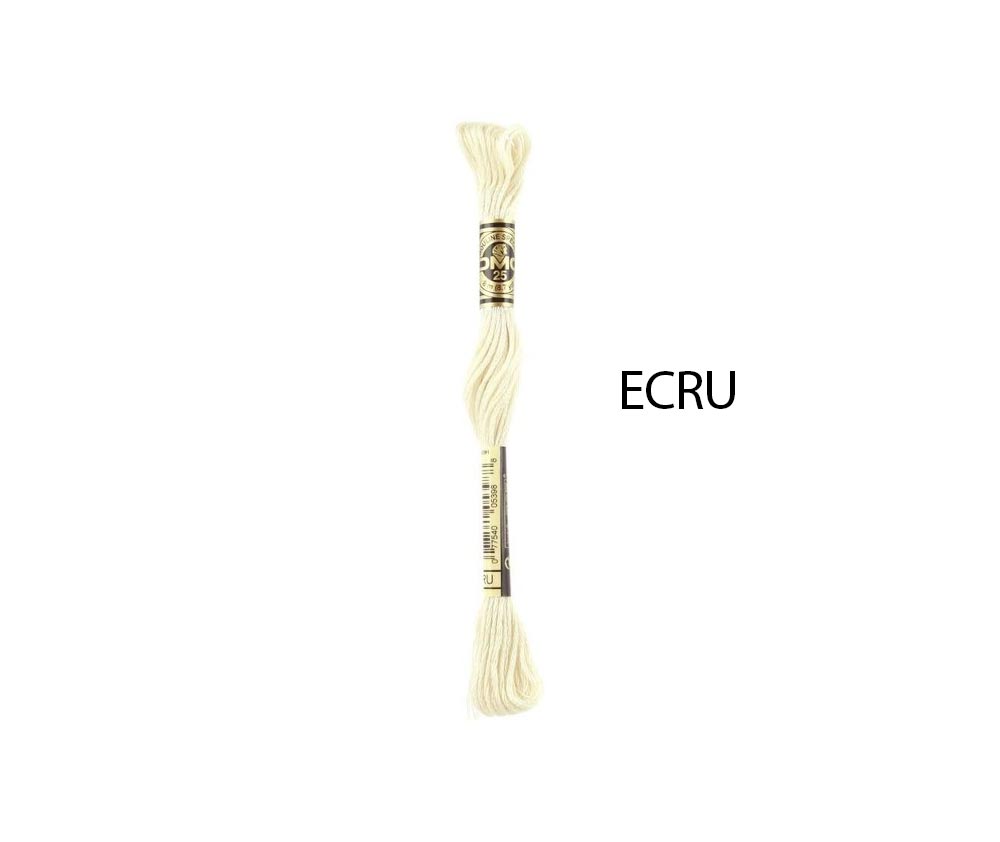 DMC Stranded Cotton - Hand Embroidery Thread - Colours Ecru, White And Bright White