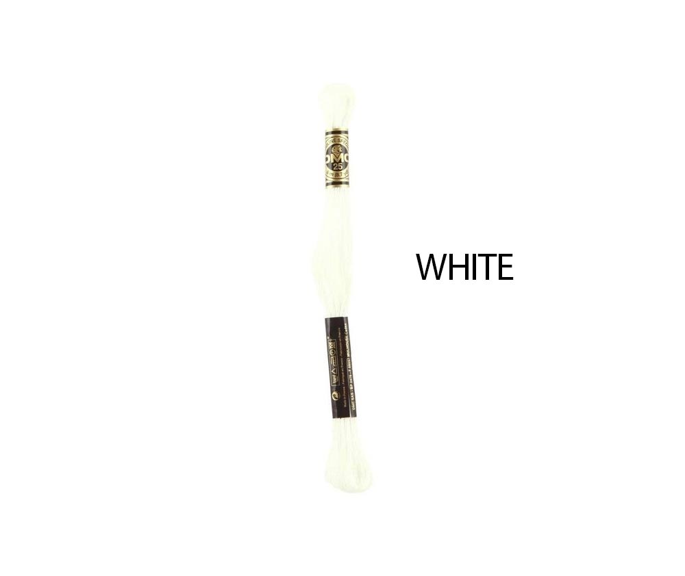 DMC Stranded Cotton - Hand Embroidery Thread - Colours Ecru, White And Bright White